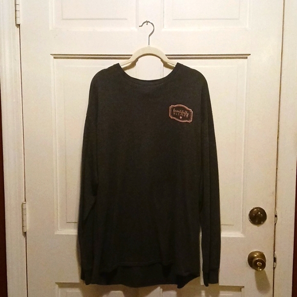 Delta Tops - Christian long sleeve t shirt in charcoal grey, XL
